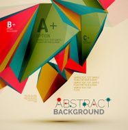 Geometric shapes in the air Vector abstract background N165