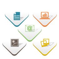 Abstract paper infographics External data concept Vector