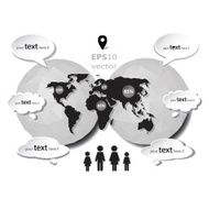 world infographic in black and white