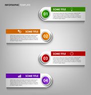 Info graphic with colorful labels design template