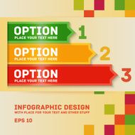 Modern colorful flat designed option template For infographics banners and N3