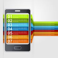 Infographic smartphone design concept