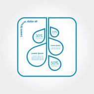 Eco blue drop infographic template