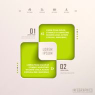 abstract 3d square infographics