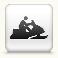 Square Button with Snowmobile
