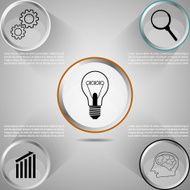 Lamp element infographic Vector Business ideas N2