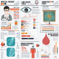 Medical and healthy design info graphic clean vector N3