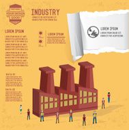 Industry info graphic design on yellow background vector N2