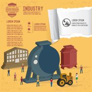 Industry info graphic design on yellow background vector N3