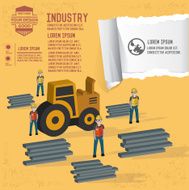 Steel info graphic design on yellow background vector