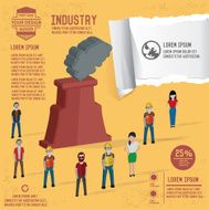 Nuclear info graphic design on yellow background vector N2