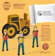 Engineer info graphic design on yellow background vector