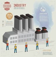 Factory industry and engineering design vector