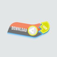 Colorful download web button Modern flat design N45