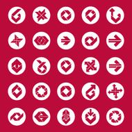 Abstract unusual vector icons set creative symbols collection