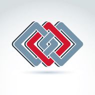 Complex geometric corporate element Vector abstract colorful N3