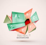 Geometric shapes with sample text Abstract template N90