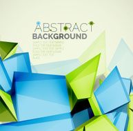 Geometric shapes with sample text Abstract template N91