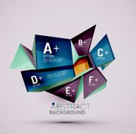 Geometric shapes with sample text Abstract template N94