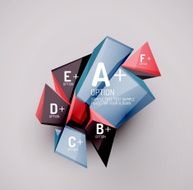 Geometric shapes with sample text Abstract template N96