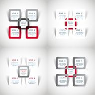 Collection of infographic templates for business N24