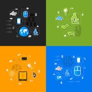 technology sticker infographic N12