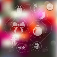 Christmas infographic with unfocused background N32