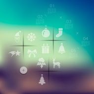 Christmas infographic with unfocused background N33