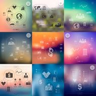 business infographic with unfocused background N106