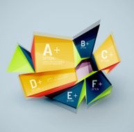 Geometric shapes with sample text Abstract template N99