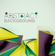 Geometric shapes in the air Vector abstract background N176