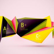 Geometric shapes in the air Vector abstract background N179