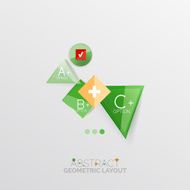 Glossy paper style geometric abstract infographic design N37