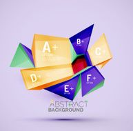 Geometric shapes with sample text Abstract template N107