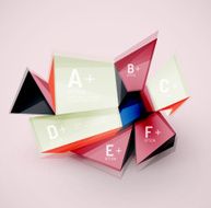 Geometric shapes with sample text Abstract template N108