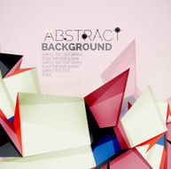 Geometric shapes with sample text Abstract template N109