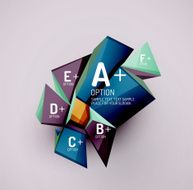Geometric shapes with sample text Abstract template N110