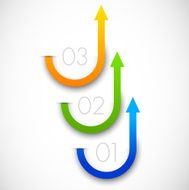 Infographic design with arrows