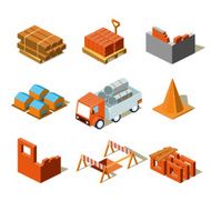 Construction Project Info Graphic Detailed Isometric