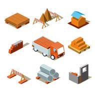 Construction Project Info Graphic Detailed Isometric N2