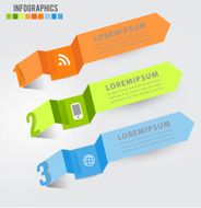 Paper Modern digital template vector banner infographics