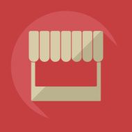Flat concept set modern design with shadow marketing sales N17