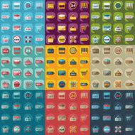 Flat concept set modern design with shadow marketing sales N19