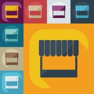 Flat concept set modern design with shadow marketing sales N20