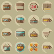 Flat concept set modern design with shadow marketing sales N21