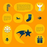 Christmas flat infographic N25