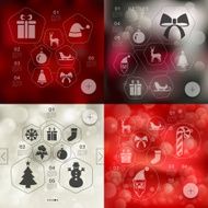 Christmas infographic with unfocused background N34