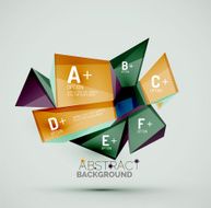 Geometric shapes with sample text Abstract template N111