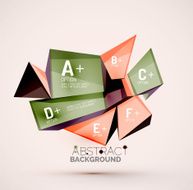 Geometric shapes with sample text Abstract template N114