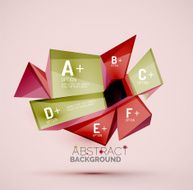 Geometric shapes with sample text Abstract template N115